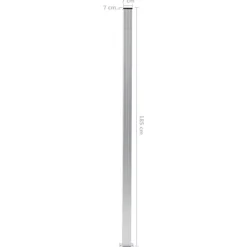 vidaXL Postes de valla 2 unidades aluminio 185 cm Plateado Hot