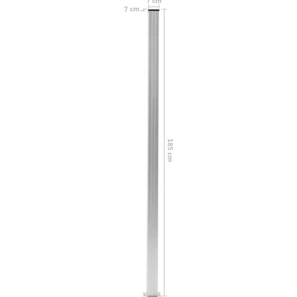 vidaXL Postes de valla 2 unidades aluminio 185 cm Plateado Hot