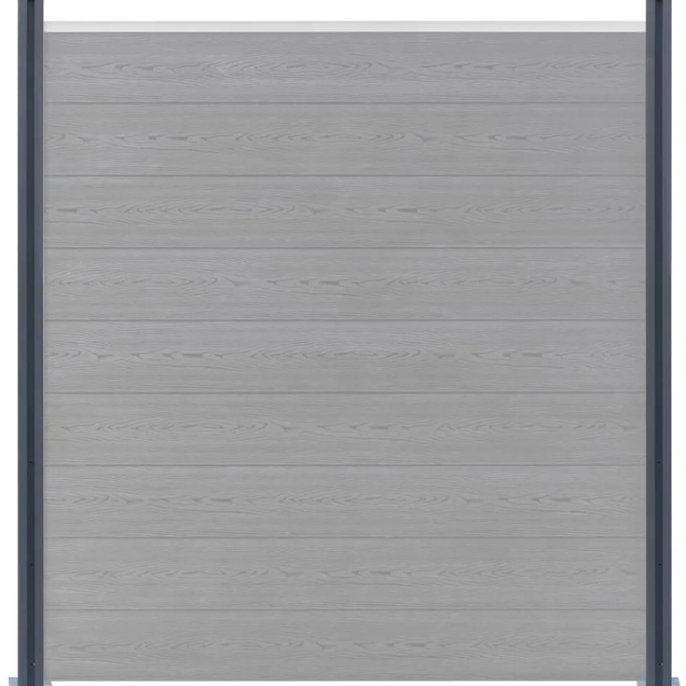 vidaXL Vallas De Jardín-Postes de valla 2 unidades aluminio 185 cm
