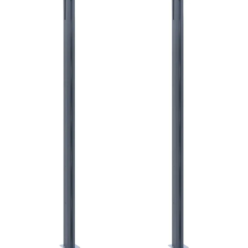 vidaXL Vallas De Jardín-Postes de valla 2 unidades aluminio 185 cm
