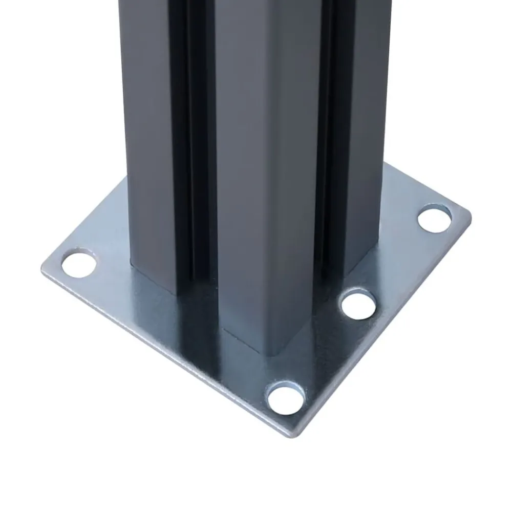 vidaXL Vallas De Jardín-Postes de valla 2 unidades aluminio 185 cm