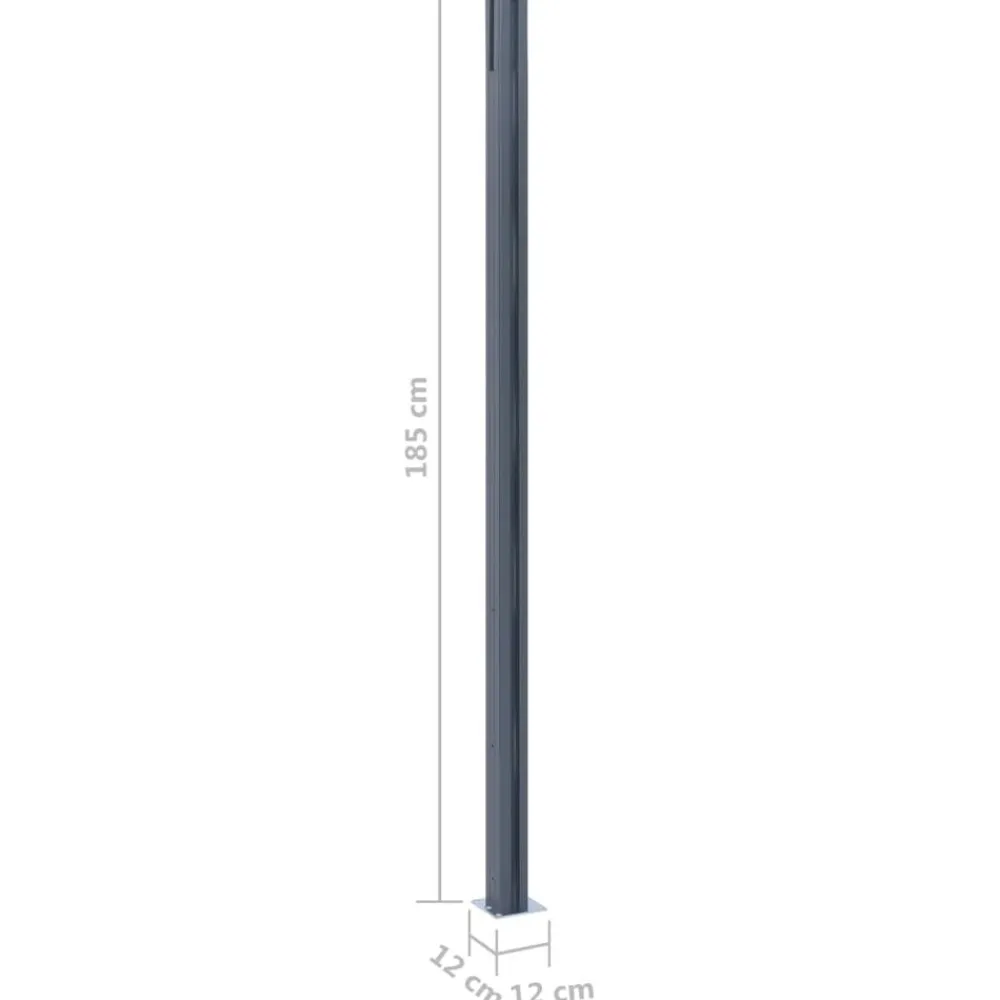 vidaXL Vallas De Jardín-Postes de valla 2 unidades aluminio 185 cm