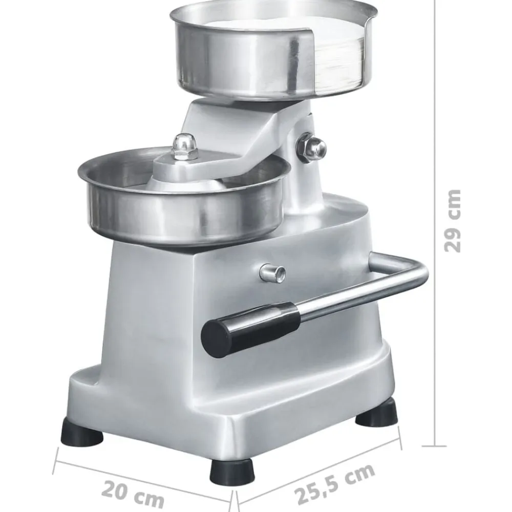 vidaXL Cocina Y Comedor-Prensa de hamburguesas y 500 papeles para separar aluminio 10cm