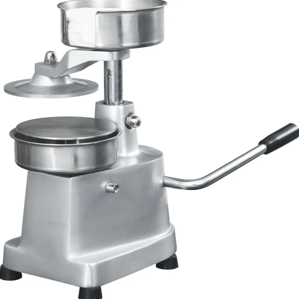 vidaXL Cocina Y Comedor-Prensa de hamburguesas y 500 papeles para separar aluminio 10cm