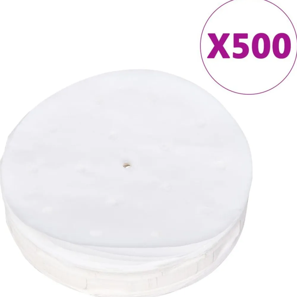 vidaXL Cocina Y Comedor-Prensa de hamburguesas y 500 papeles para separar aluminio 10cm