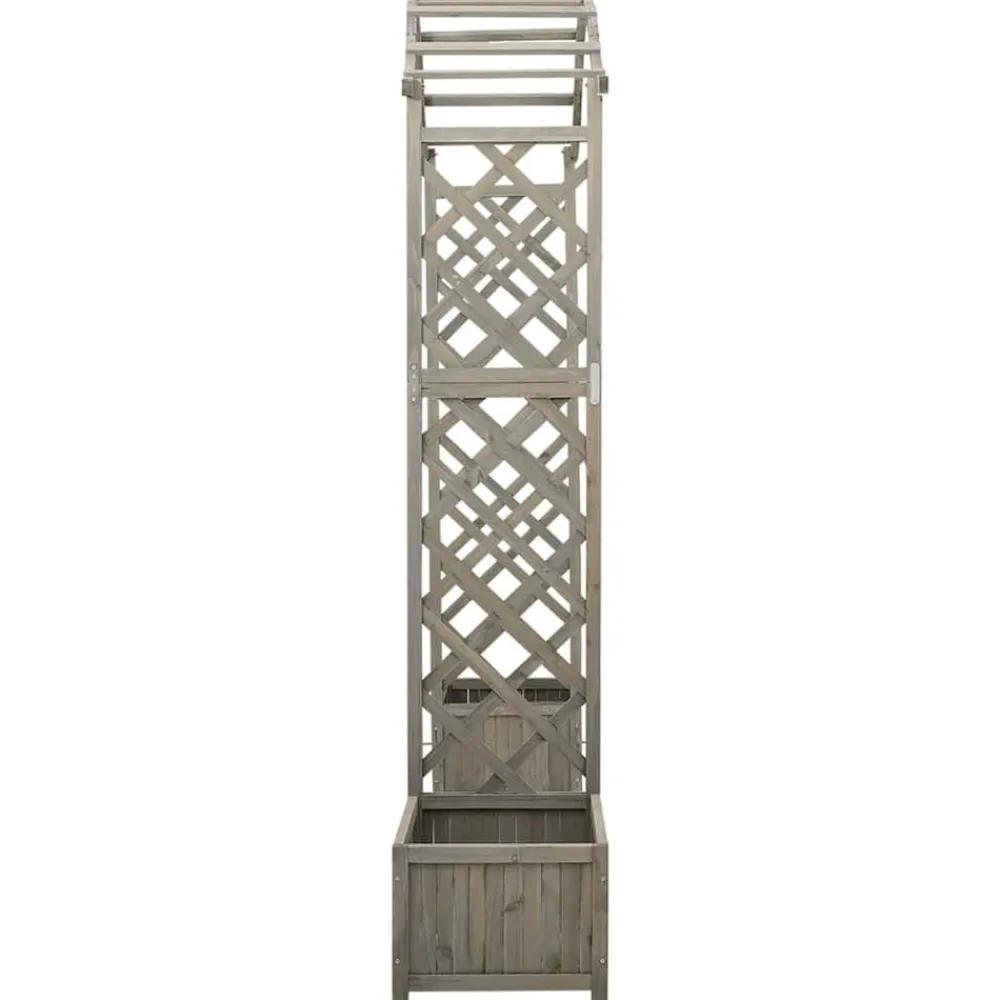 vidaXL Jardín-Pérgola de jardín con jardinera madera maciza de abeto