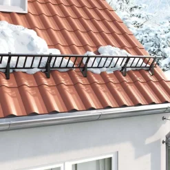 vidaXL Protección de Nieve para Techo 100 x 2,5 x 20 cm Acero Negro Best
