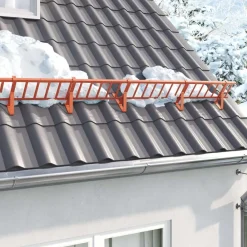 vidaXL Vallas De Jardín-Protección de Nieve para Techo 100 x 2,5 x 20 cm Acero
