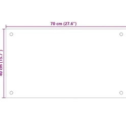 vidaXL Cocina Y Comedor-Protección salpicaduras cocina vidrio templado color 70x40 cm