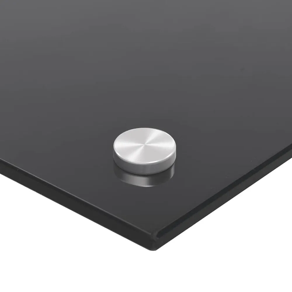 vidaXL Protección salpicaduras cocina vidrio templado 70x40 cm Negro Hot
