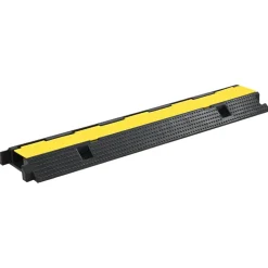 vidaXL Avisos-Protector de cables rampa 1 canal goma 100 cm