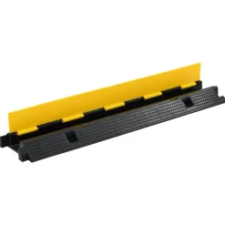 vidaXL Avisos-Protector de cables rampa 1 canal goma 100 cm