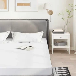 vidaXL Ropa De Casa|Camas Y Accesorios-Protector de colchón impermeable blanco 90x190 cm