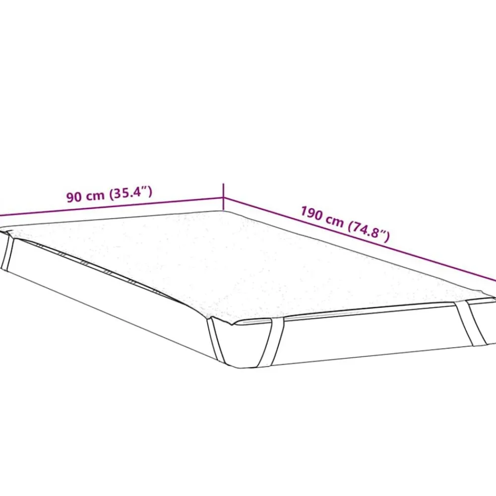 vidaXL Protector de colchón impermeable blanco 90x190 cm Online