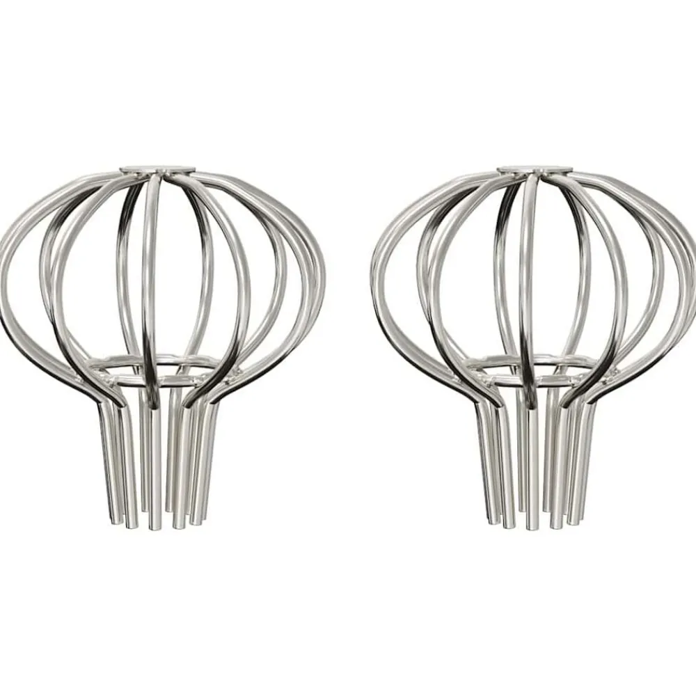 vidaXL Protector para Hojas de Canalón 2 pcs Plateado 50 mm Discount