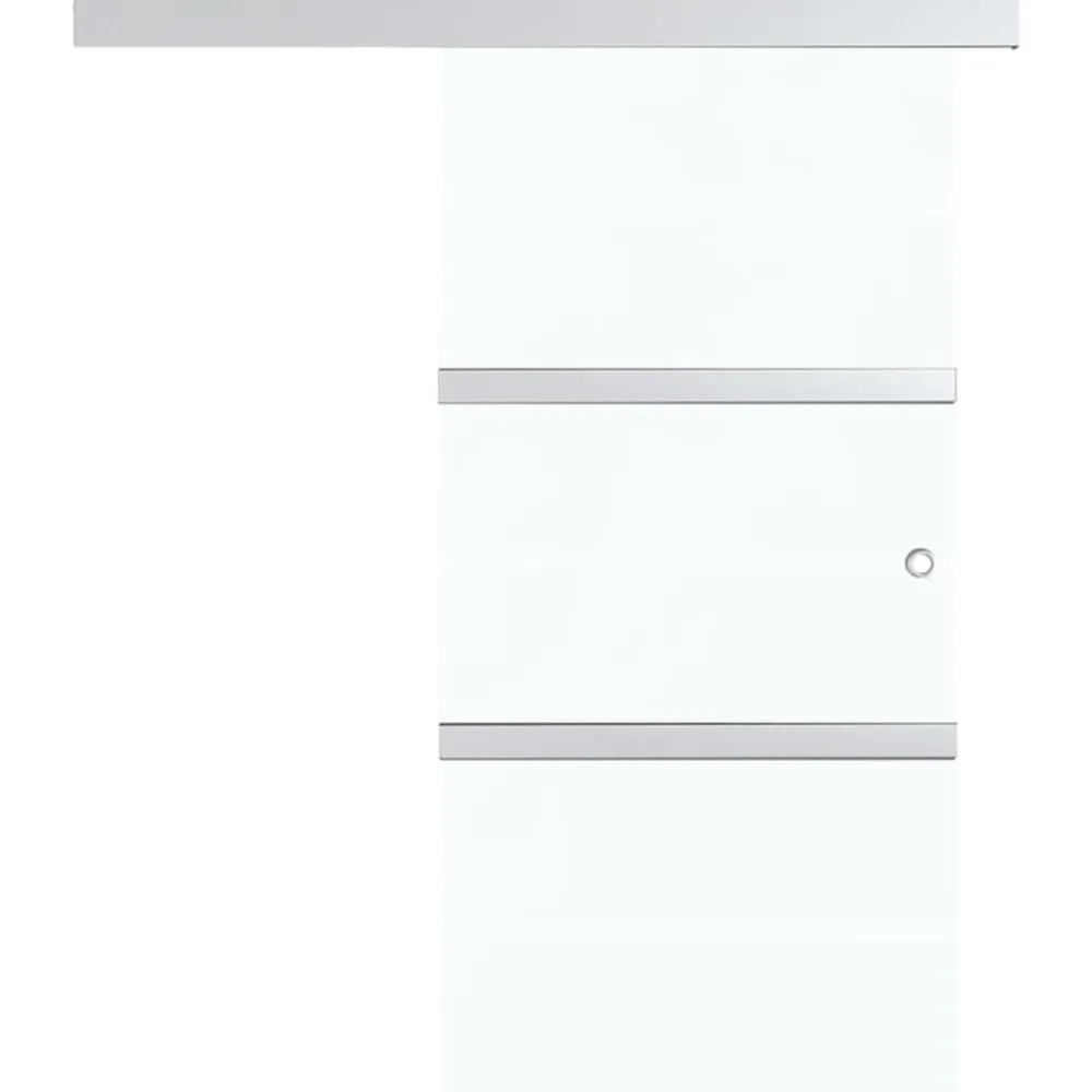 vidaXL Puerta corredera con tope suave vidrio ESG y aluminio 76x205 cm Best