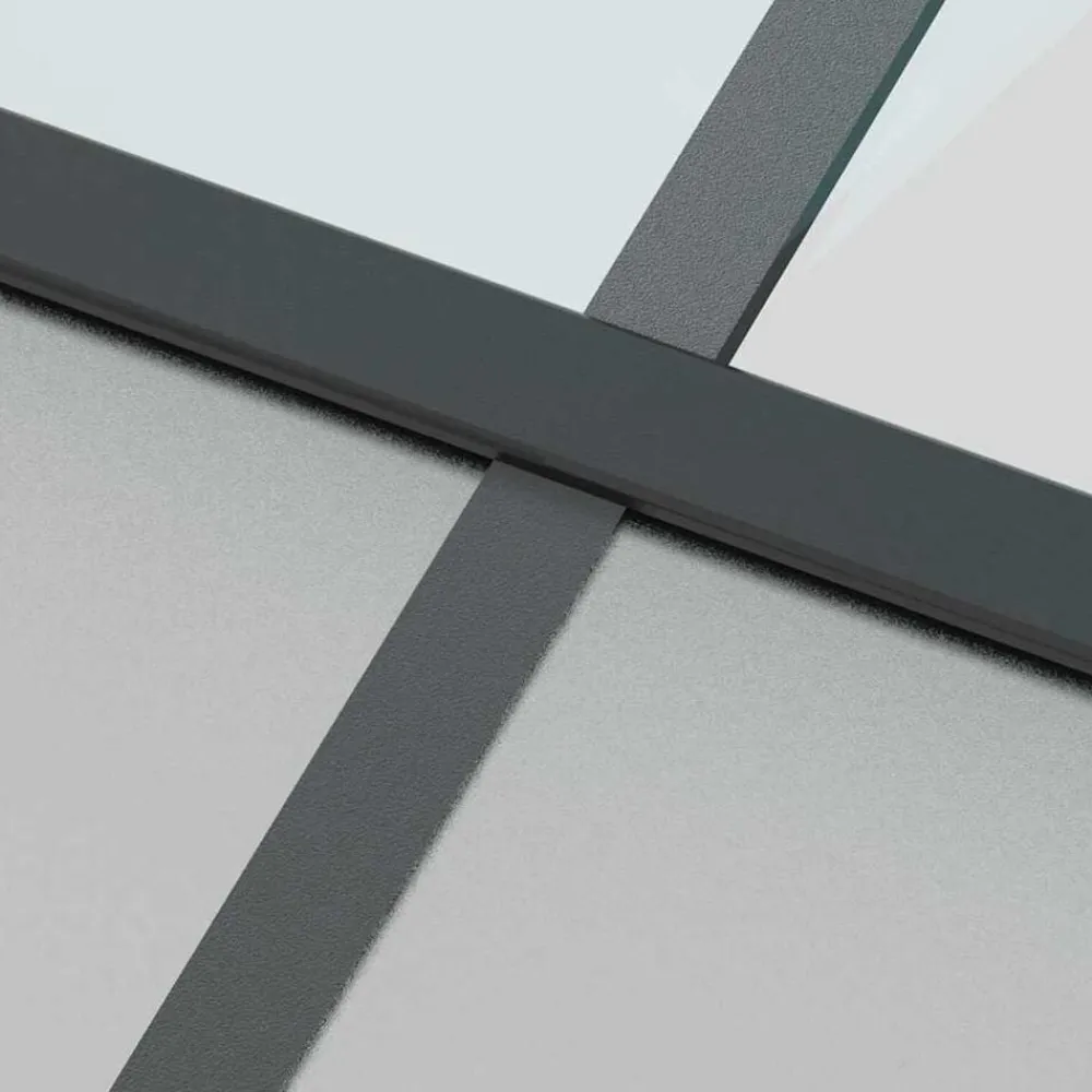 vidaXL Materiales De Construcción-Puerta corredera con herrajes negro 76x205 cm vidrio templado