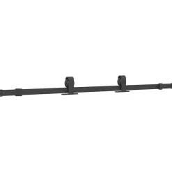 vidaXL Puerta corredera con herrajes negro 76x205 cm vidrio templado Best