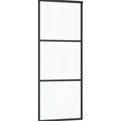 vidaXL Puerta corredera con herrajes ESG vidrio y aluminio 76x205 cm Online