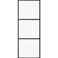 vidaXL Puerta corredera con herrajes ESG vidrio y aluminio 76x205 cm Online
