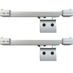 vidaXL Puerta corredera con topes suaves vidrio ESG aluminio 76x205 cm Clearance