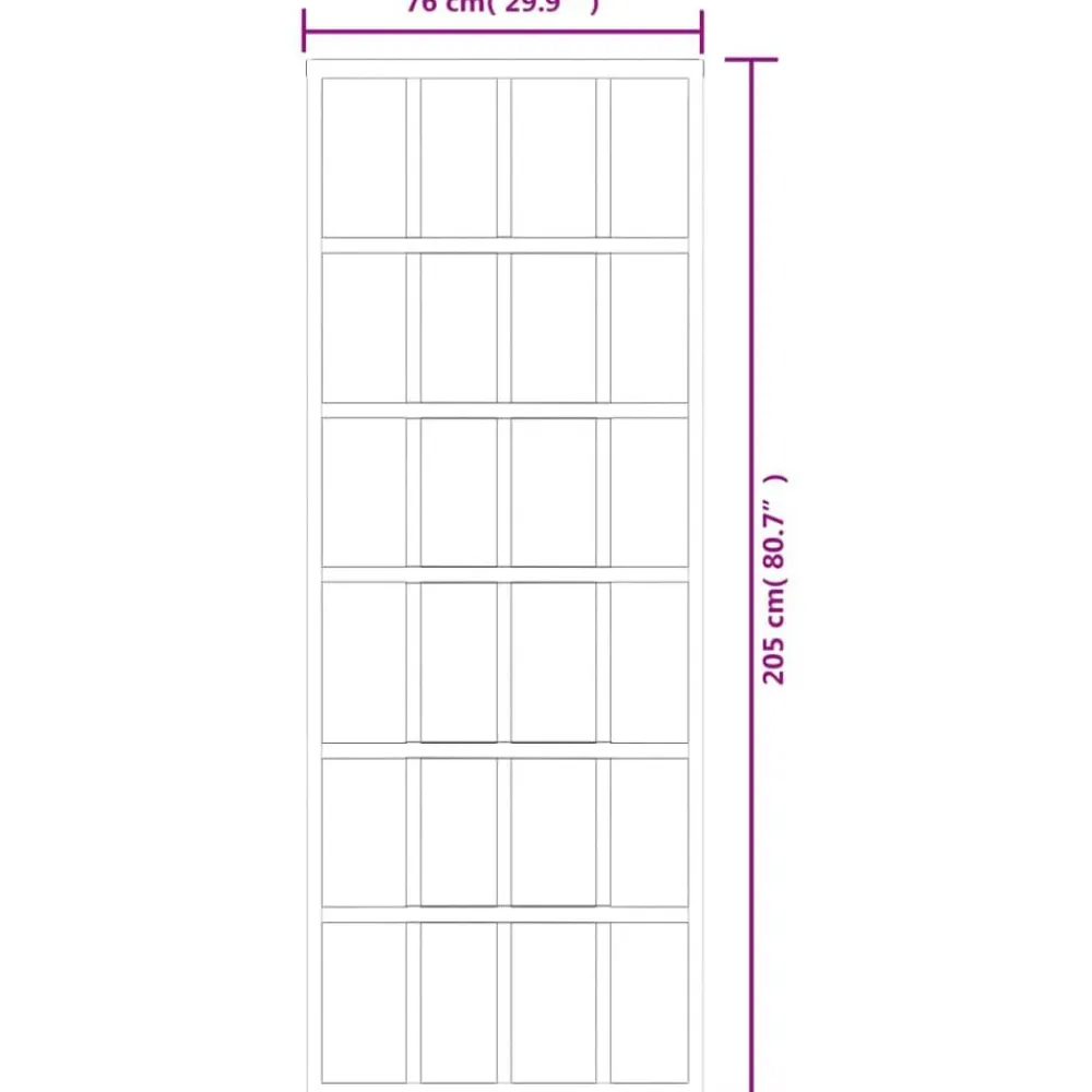 vidaXL Materiales De Construcción-Puerta corredera con herrajes ESG vidrio y aluminio 76x205 cm