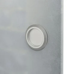 vidaXL Puerta corredera de cristal y aluminio 178 cm plateado Best