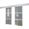 vidaXL Puerta corredera doble de vidrio Best