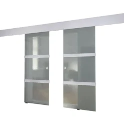 vidaXL Puerta corredera doble de vidrio Best