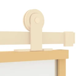 vidaXL Materiales De Construcción-Puerta corredera dorada vidrio ESG esmerilado aluminio 76x205cm