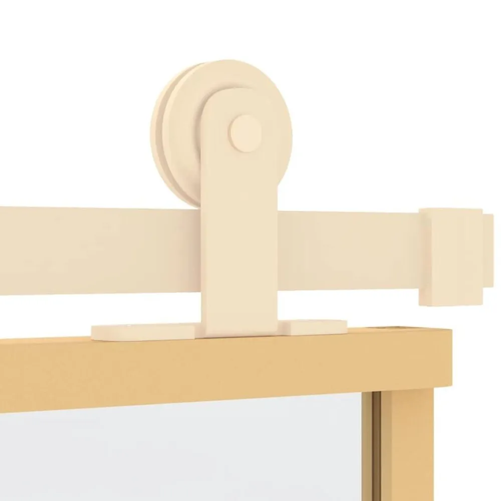 vidaXL Puerta corredera dorada de vidrio ESG transparente y aluminio Dorado Discount