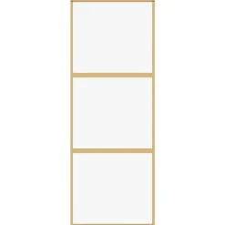 vidaXL Puerta corredera dorada de vidrio ESG transparente y aluminio Dorado Online