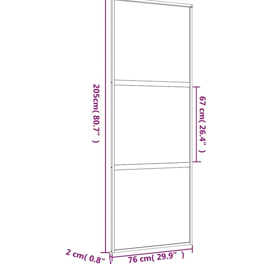 vidaXL Puerta corredera dorada de vidrio ESG transparente y aluminio Dorado Online