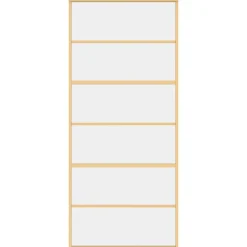 vidaXL Puerta corredera dorada de vidrio ESG transparente y aluminio Dorado Discount