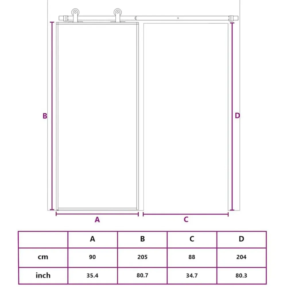 vidaXL Puerta corredera dorada de vidrio ESG transparente y aluminio Dorado Discount