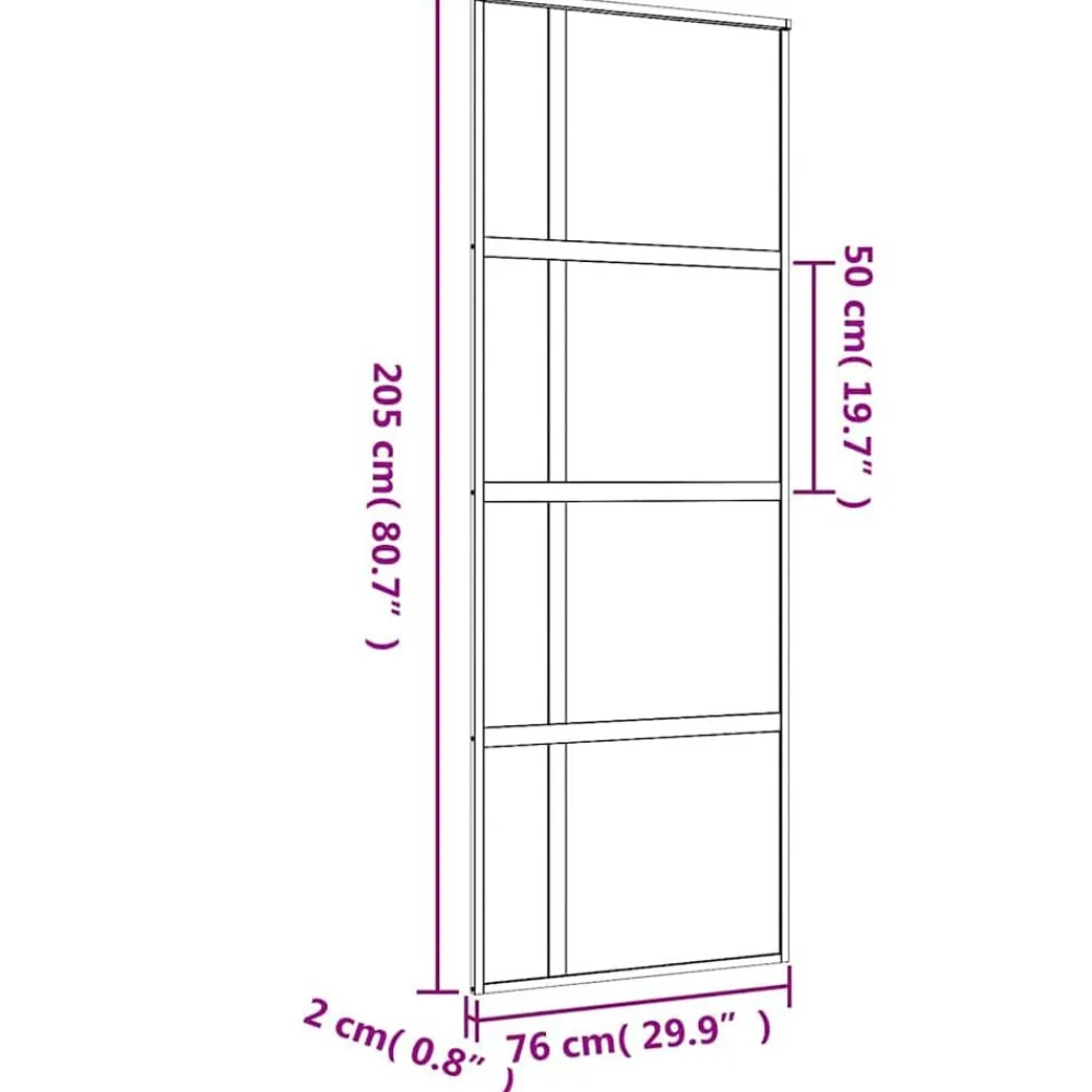vidaXL Puerta corredera dorada de vidrio ESG transparente y aluminio Dorado Best
