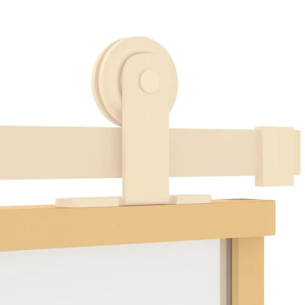 vidaXL Materiales De Construcción-Puerta corredera dorada vidrio ESG esmerilado aluminio 76x205cm
