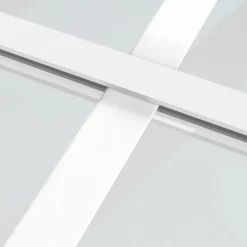 vidaXL Materiales De Construcción-Puerta corredera ESG vidrio y aluminio blanca 76x205 cm