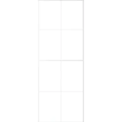 vidaXL Materiales De Construcción-Puerta corredera ESG vidrio y aluminio blanca 76x205 cm
