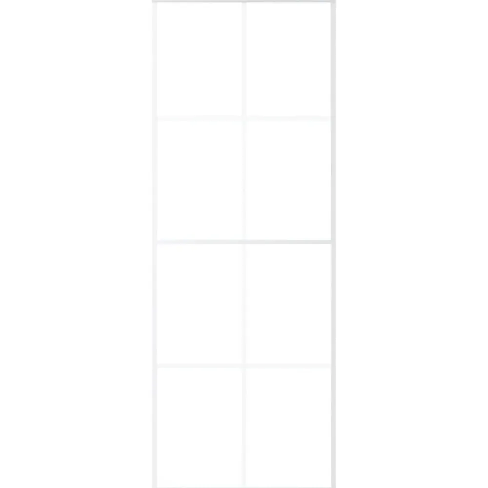 vidaXL Materiales De Construcción-Puerta corredera ESG vidrio y aluminio blanca 76x205 cm