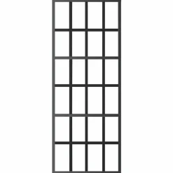 vidaXL Materiales De Construcción-Puerta corredera ESG vidrio y aluminio negra 76x205 cm