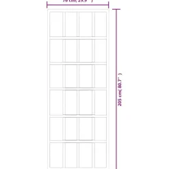 vidaXL Materiales De Construcción-Puerta corredera ESG vidrio y aluminio negra 76x205 cm