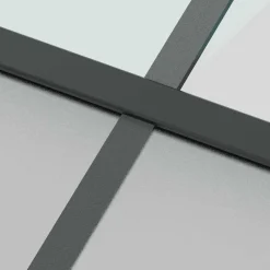vidaXL Puerta corredera set herrajes vidrio templado aluminio 76x205cm