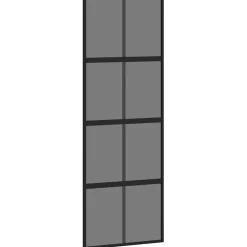 vidaXL Materiales De Construcción-Puerta corredera set herrajes vidrio templado aluminio 76x205cm