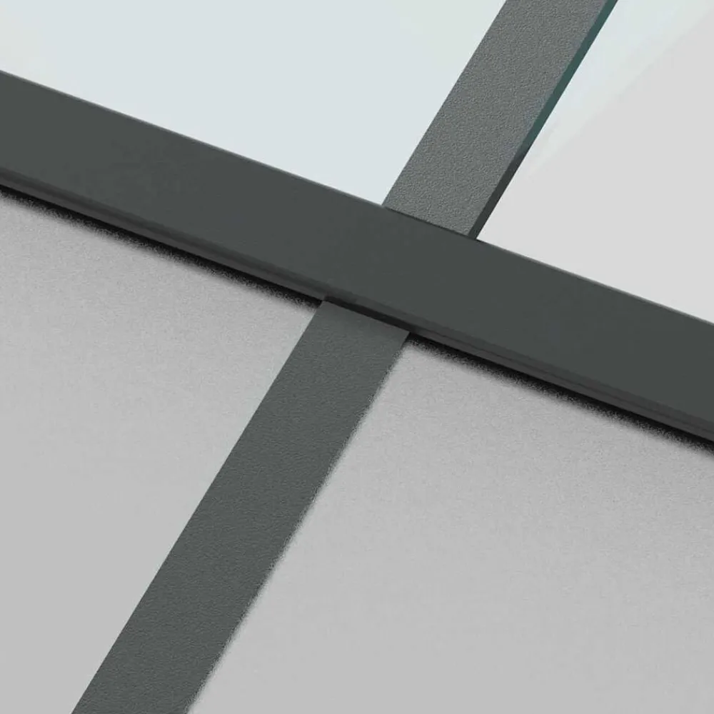 vidaXL Materiales De Construcción-Puerta corredera set herrajes vidrio templado aluminio 76x205cm