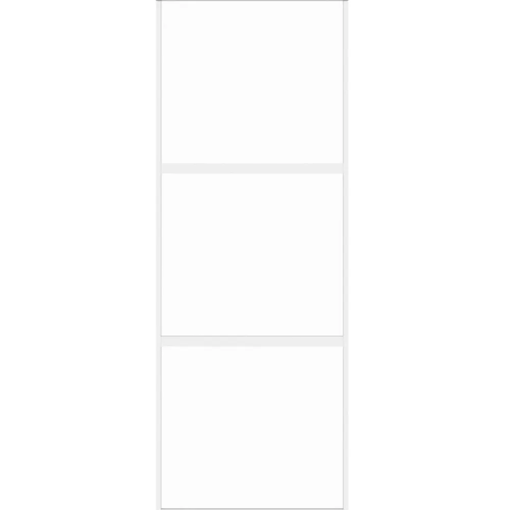 vidaXL Materiales De Construcción-Puerta corredera vidrio templado y aluminio blanca 76x205 cm