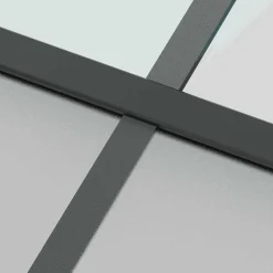 vidaXL Materiales De Construcción-Puerta corredera vidrio templado y aluminio negra 76x205 cm