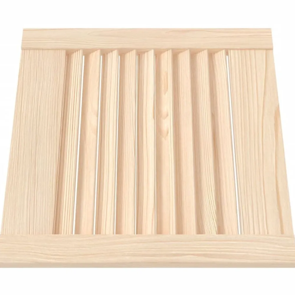 vidaXL Accesorios De Bricolaje-Puerta de armario de lamas madera de pino maciza 39,5x39,4 cm