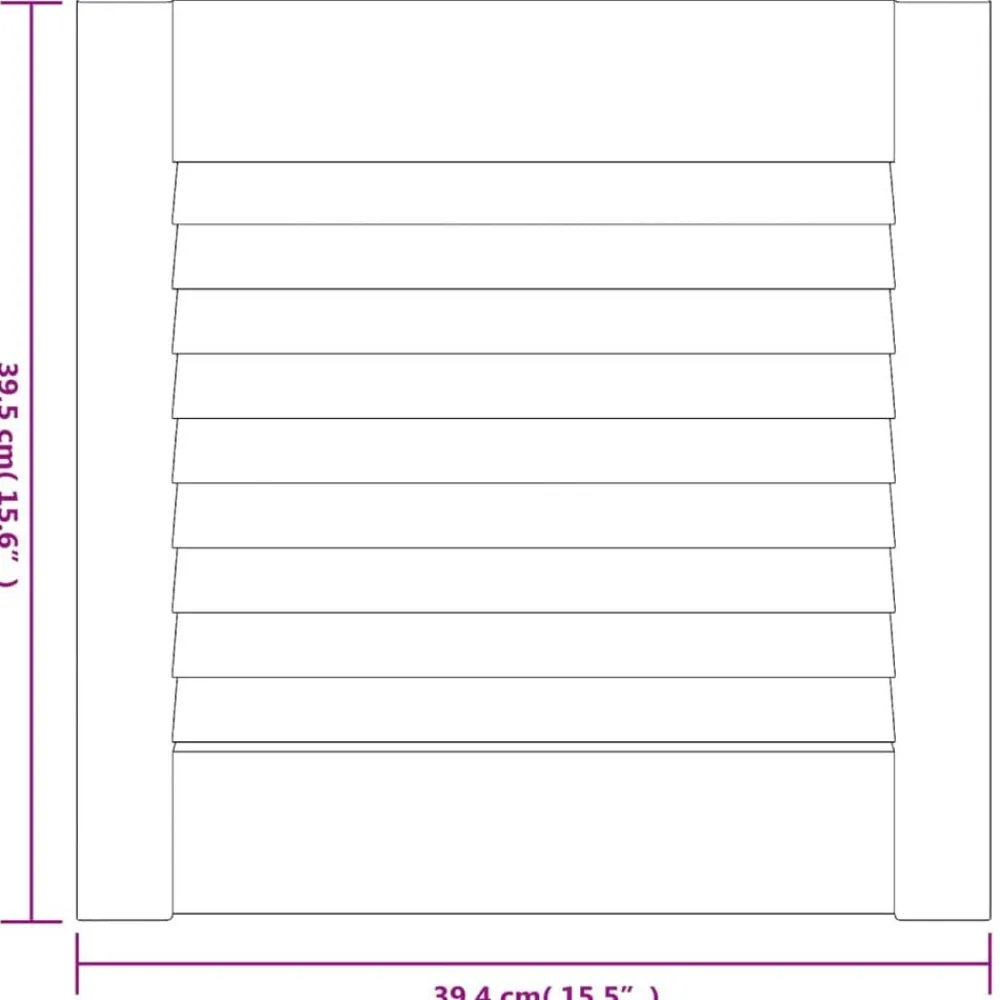 vidaXL Accesorios De Bricolaje-Puerta de armario de lamas madera de pino maciza 39,5x39,4 cm