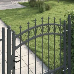 vidaXL Vallas De Jardín-Puerta de cerca con picos con cerradura Emmen 100 x 100 cm